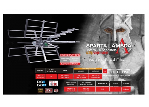 antena dvb-t Sparta Lambda Combo