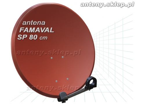 antena satelitarna 80 cm Famaval SP, bordowa