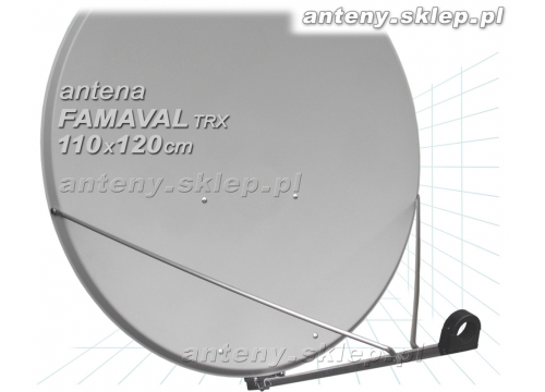 antena satelitarna 120 cm FAMAVAL TRX, jasna-szara