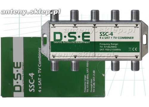 mieszacz, sumator sygnału RTV+SAT DSE SSC-4