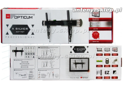 uchwyt TV - Opticum X Silver Aluminium 32-70